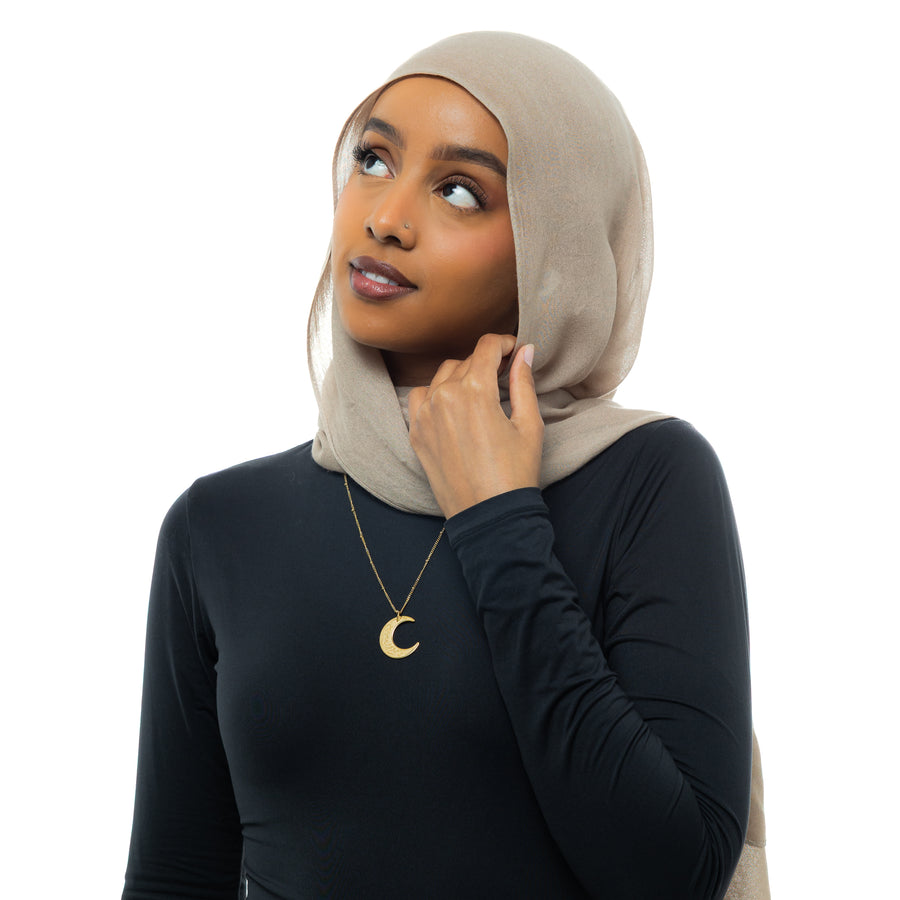 Collier Lune | Éclat Céleste™ + Bracelet | Noor Al-Qalb
