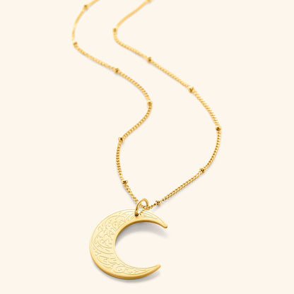 Collier Lune | Éclat Céleste™ + Bracelet | Noor Al-Qalb