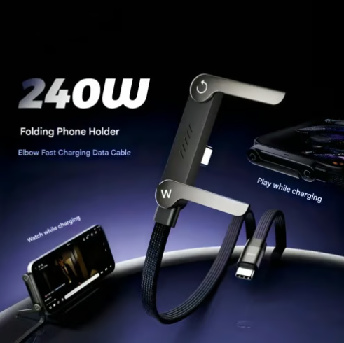 PowerStand Pro | Super câble de charge 2 en 1, Type C - 240W - avec support
