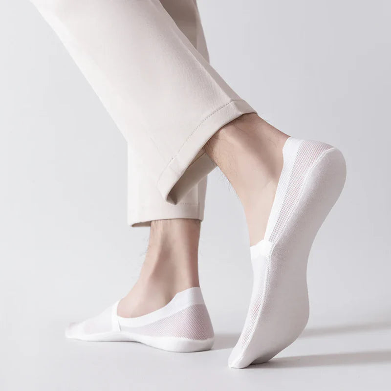 ZéroGlisse | Chaussettes Invisibles Anti-Glisse Respirantes : 3 paires